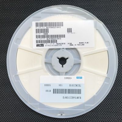 BLM15AG221SN1D 220Ω फेराइट बीड 0402 (1005 मीट्रिक) 1A नामित वर्तमान उच्च प्रतिबाधा@100MHz, वाइड टेम्प -55°C से +125°C AEC-Q200