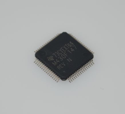 MSP430F147IPMR 16MHz अल्ट्रा-लो-पावर MCU जिसमें 32KB फ्लैश, 1KB RAM, 12-बिट ADC, 16-बिट टाइमर, UART/SPI/I2C, 1.8-3.6V ऑपरेशन और 64-पिन LQFP पैकेज है