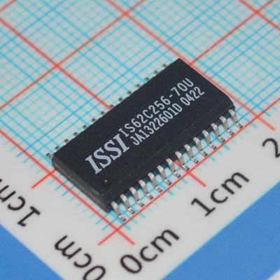 IS62C256-70U 32Kx8 हाई-स्पीड SRAM 70ns एक्सेस टाइम लो पावर CMOS 5V ऑपरेशन इंडस्ट्रियल टेम्प रेंज TTL कम्पैटिबल विश्वसनीय डेटा रिटेंशन उपयोग में आसान 28-पिन पैकेज