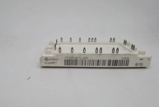 FP25R12KT4 B11 1200V 25A PIM IGBT मॉड्यूल लो स्विचिंग लॉस ट्रेंचस्टॉप IGBT4 इंटीग्रेटेड NTC आइसोलेटेड कॉपर बेसप्लेट 150°C ऑपरेशन प्रेसफिट टेक्नोलॉजी मोटर ड्राइव्स के लिए