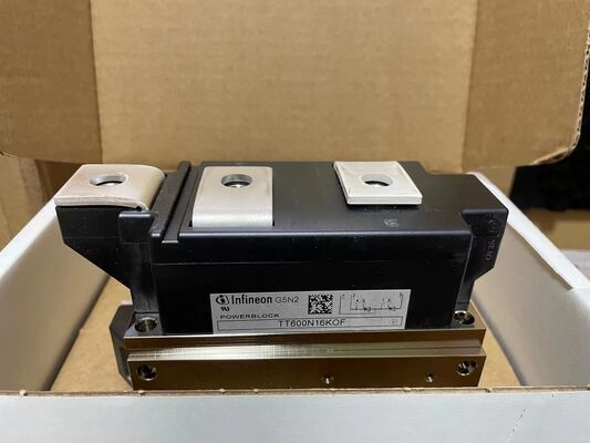 TT600N16KOF 1600V 600A डुअल थाइरिस्टोर मॉड्यूल कम VF 1.32V उच्च सर्ज 21kA दबाव संपर्क प्रौद्योगिकी पृथक बेसप्लेट ट्रेंच गेट यूएल सॉफ्ट स्टार्टर्स और रेक्टिफायर के लिए प्रमाणित