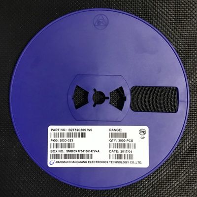 BZT52C36S 36V ज़ेनर डायोड 500mW पावर ±5% सहिष्णुता SOD-323 लघु पैकेज कम ZZT और ZZK, वोल्टेज विनियमन और वृद्धि संरक्षण के लिए आदर्श