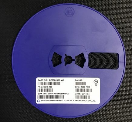 BZT52C36S 36V ज़ेनर डायोड 500mW पावर ±5% सहिष्णुता SOD-323 लघु पैकेज कम ZZT और ZZK, वोल्टेज विनियमन और वृद्धि संरक्षण के लिए आदर्श