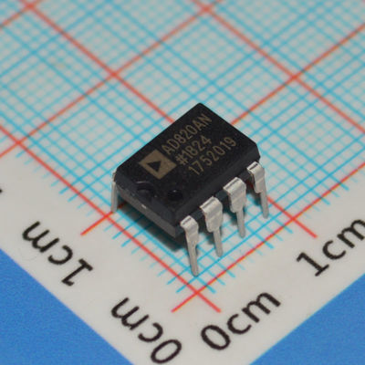 AD820AN 5MHz सटीक ऑप एम्प, ±18V आपूर्ति, 3mV ऑफसेट, 1µA बायस करंट, DIP-8, -40°C से +85°C