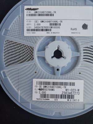 GMK316AB7106KL-TR 10μF 16V MLCC X5R 1206 ± 10% Tol कम ESR -55°C से +85°C AEC-Q200
