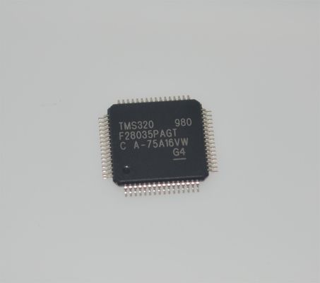 TMS320F28035PAGT 60MHz C2000 MCU 128KB फ्लैश 12-बिट ADC 16 PWM TQFP-64 -40°C से +105°C