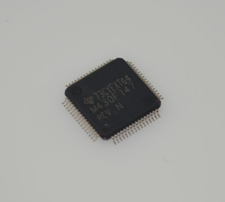 MSP430F147IPMR 16MHz अल्ट्रा-लो-पावर MCU जिसमें 32KB फ्लैश, 1KB RAM, 12-बिट ADC, 16-बिट टाइमर, UART/SPI/I2C, 1.8-3.6V ऑपरेशन और 64-पिन LQFP पैकेज है