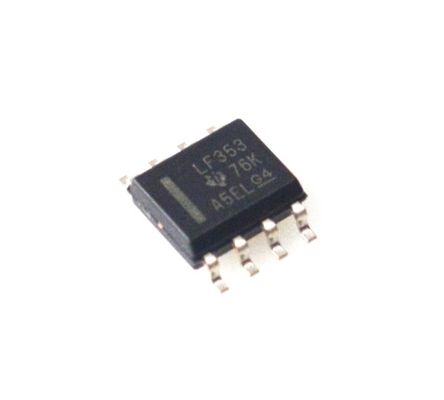 LF353DR डुअल JFET Op-Amp 4MHz बैंडविड्थ कम शोर उच्च इनपुट प्रतिबाधा वाइड सप्लाई रेंज (±18V) कम पावर फास्ट स्लीव रेट TO-99/DIP पैकेज - ऑडियो और सटीक सर्किट के लिए आदर्श
