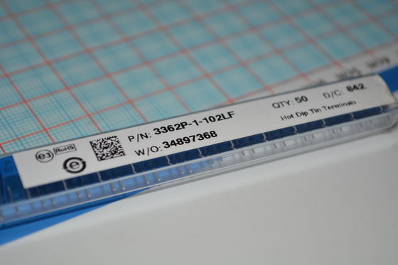 3362P-1-102LF ट्रिमपॉट 1kΩ 10-टर्न प्रेसिजन पोटेंशियोमीटर ±10% टॉलरेंस थ्रू-होल माउंट सरमेट एलिमेंट विश्वसनीय समायोज्यता अंशांकन और सर्किट ट्यूनिंग के लिए आदर्श