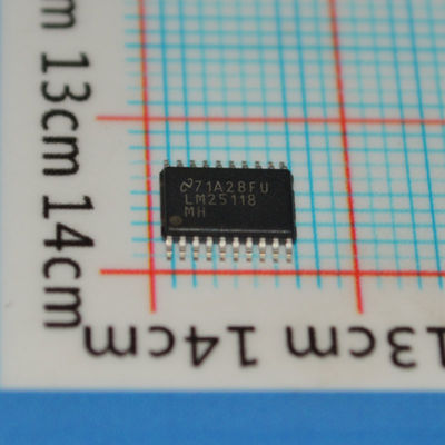 LM25118MHX/NOPB बक कंट्रोलर 4.5V-42V इनपुट 75V/5A स्विच 500kHz-1MHz फ्रीक्वेंसी सिंक रेक्टिफिकेशन एडजस्टेबल UVLO थर्मल शटडाउन 20-पिन HTSSOP वाइड टेम्प रेंज