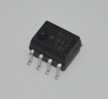 अल्ट्रा कॉम्पैक्ट एचसीपीएल-0631-500ई हाई सीएमआर 3.5kV/μs 10kV/μs आइसोलेशन 1mA कम करंट हाई टेम्प 110°C 5kV आइसोलेशन हाई स्पीड 1MBd वाइड वीसीसी 2.7-5.5V SOIC-8 पैकेज