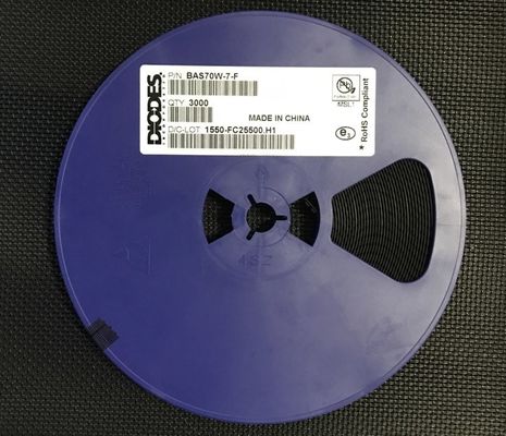 BAS70W-7-F 70V 200mA डुअल सीरीज़ Schottky डायोड जिसमें 1V कम Vf 4ns फास्ट स्विचिंग SOD-123 पैकेज हाई एफिशिएंसी AEC-Q101 क्वालिफाइड टेप और रील पैकेजिंग