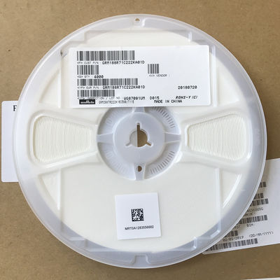 GRM188R71C222KA01D 2.2nF MLCC 16V रेटिंग X7R डाइइलेक्ट्रिक 0603 केस 10% सहिष्णुता उच्च आवृत्ति स्थिर प्रदर्शन फिल्टरिंग और अनुनाद सर्किट के लिए आदर्श