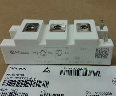 FF75R12RT4 1200V 75A आईजीबीटी मॉड्यूल कम वीसीई (sat) उच्च शॉर्ट सर्किट कठोरता कम स्विचिंग हानि उच्च अलगाव औद्योगिक ड्राइव और यूपीएस इन्वर्टर के लिए