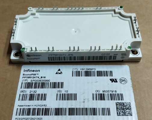 FP75R12KT4 B16 1200V 150A पीआईएम आईजीबीटी मॉड्यूल ट्रेंच फील्ड स्टॉप कम वीसीई (sat) 2.25V एकीकृत सुधारक और एनटीसी कॉपर बेसप्लेट 150 °C ऑपरेशन मोटर ड्राइव और यूपीएस के लिए