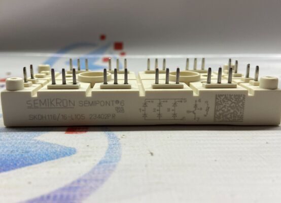 SKDH116/16-L105 1600V 116A IGBT मॉड्यूल 3-चरण ब्रिज बूस्ट चॉपर एकीकृत एनटीसी हाई सर्ज करंट 950A SEMIPONT6 पैकेज प्रेस-इन पिन यूपीएस और ड्राइव के लिए यूएल प्रमाणित