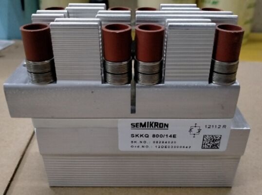 SKKQ800/14E 1400V 800A सिंगल थाइरिस्टोर मॉड्यूल फास्ट स्विचिंग लो वीएफ 1.37V 12kA सर्ज अलएन सिरेमिक बेस प्रेशर संपर्क एम्पलीफायर गेट यूएल सॉफ्ट स्टार्टर और इनवर्टर के लिए प्रमाणित